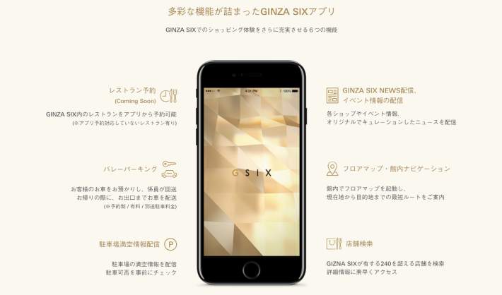 GINZA SIXアプリ